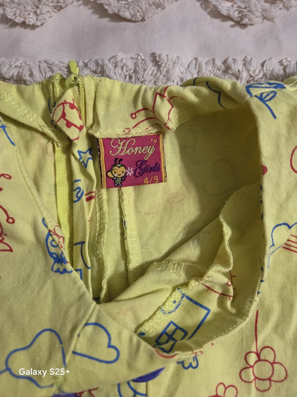 Hooney Girls Yellow Doodle Dress